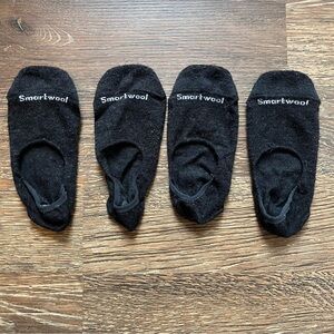 2 pairs (4 socks) Charcoal gray Smartwool merino wool no show Hide and Seek sets
